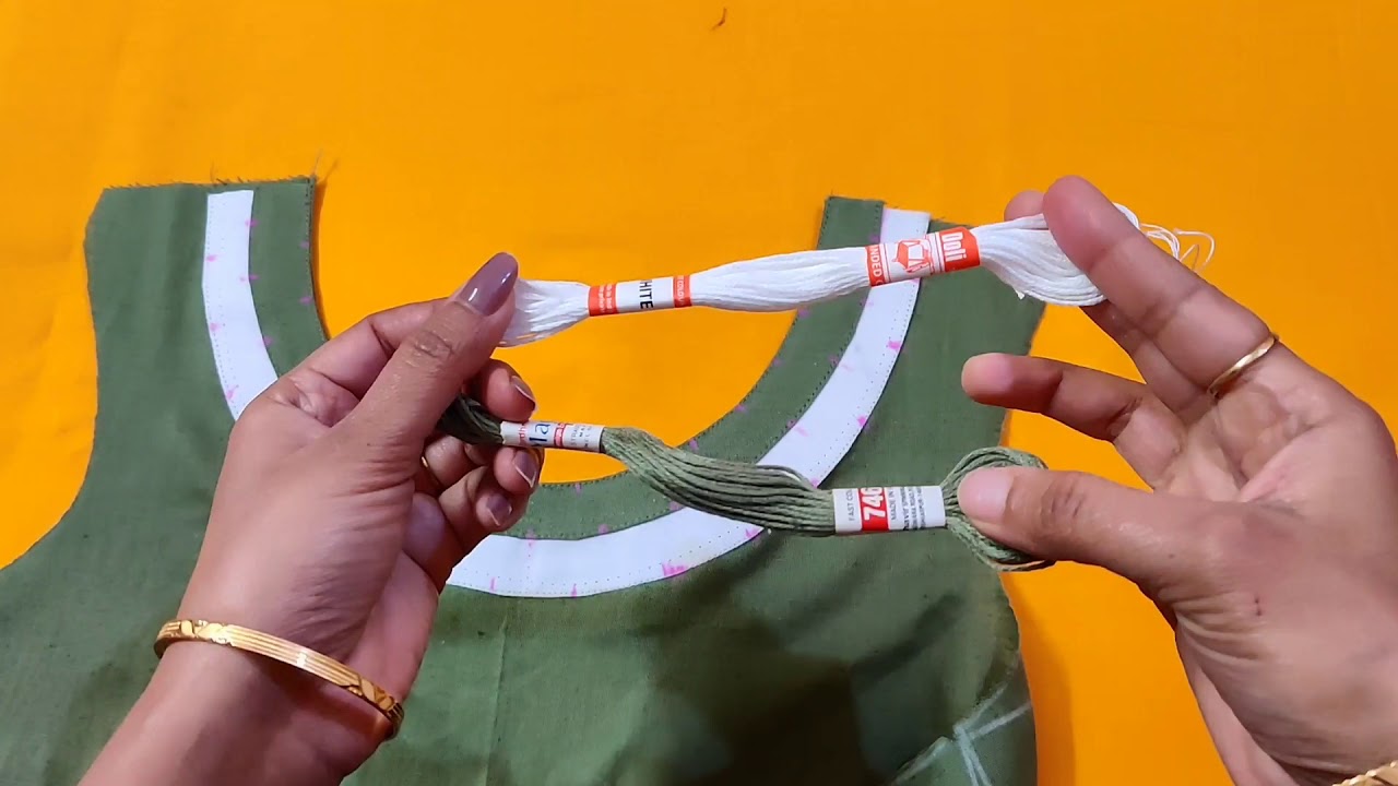 Latest Boat Neck Design with Anchor Thread #saraartanddesign #Boatneck #Anchorthreadboatneckdesign