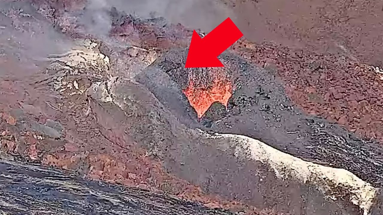 Kilauea North Vent Wall Collapse - Gums up Hole (Jan 11, 2026)