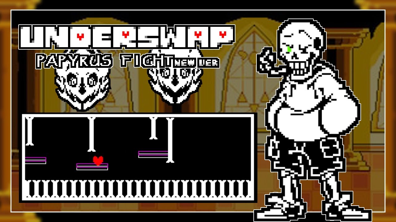 Underswap - Papyrus Fight by NnN | Full Battle | NEW Ver