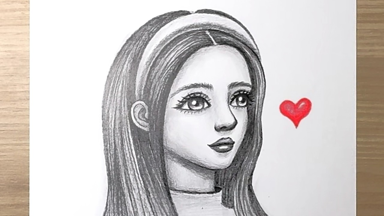 How to draw a beautiful girl step by step / Beautiful girl drawings / Face Drawing