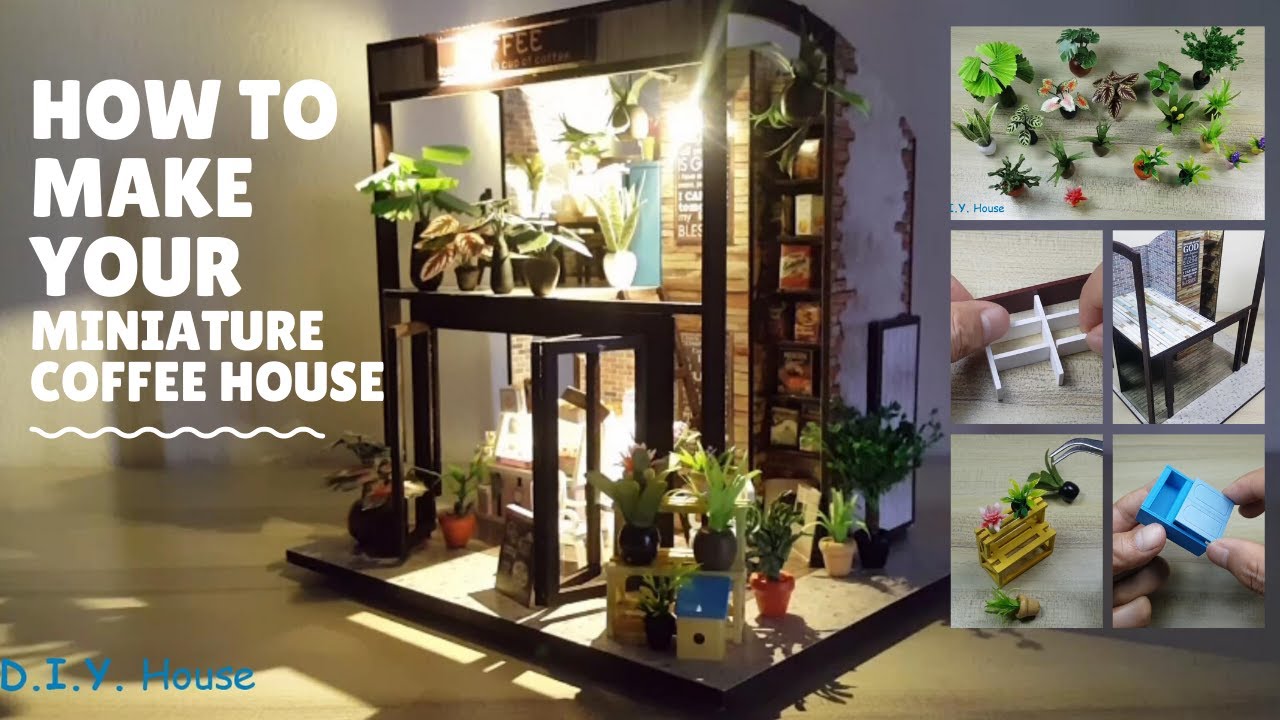 D.I.Y miniature dollhouse kit coffee shop