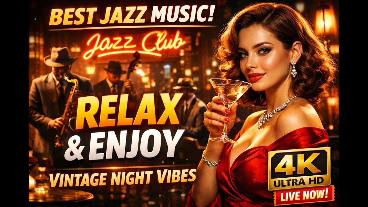 ☕ Late Night Jazz Club 🎷 | Relaxing Vintage Jazz | Gece Jazz