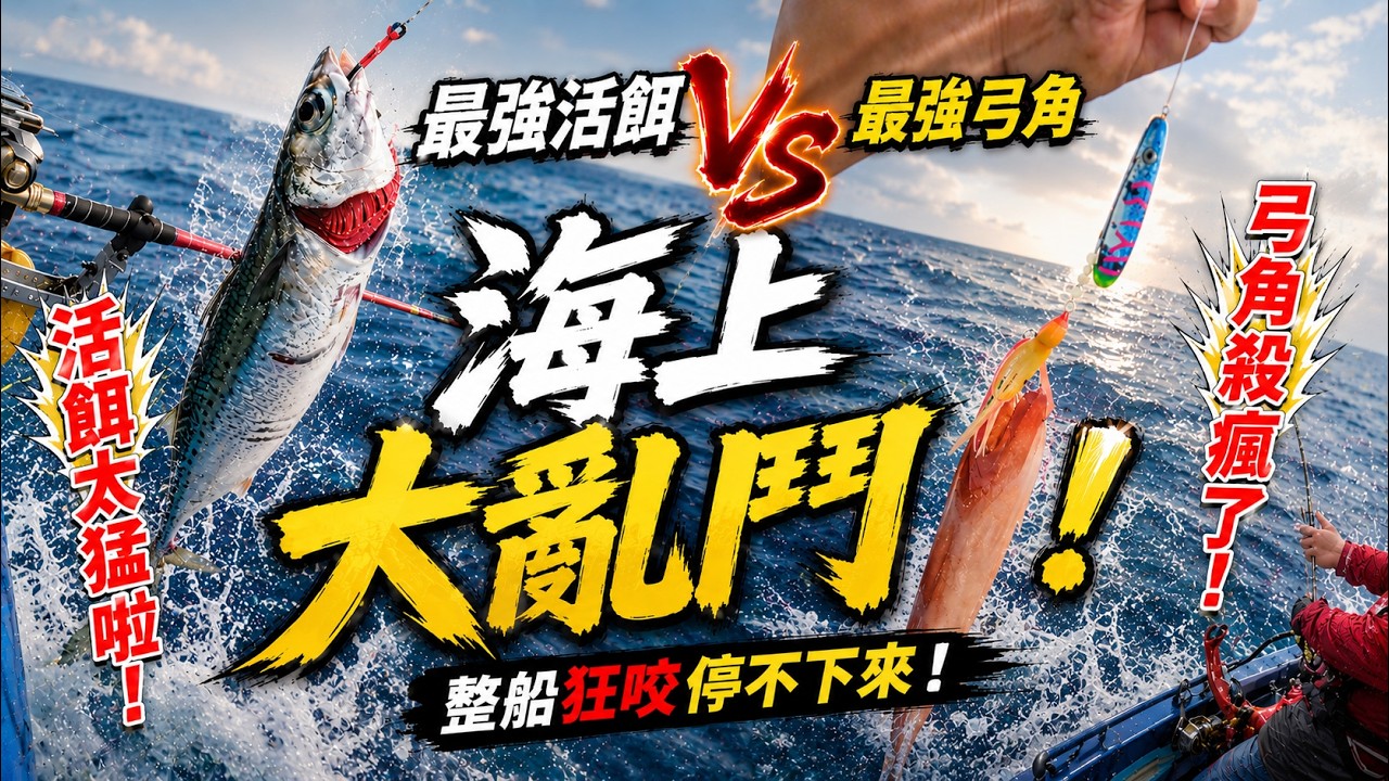 【台客去船釣】強強出擊！紅甘又要倒楣了！最強的活餌對戰近期最強的弓角！feat.錦豐順娛樂海釣船