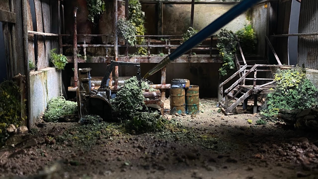 Abandoned factory diorama build | DIY | miniature | art | how to make.