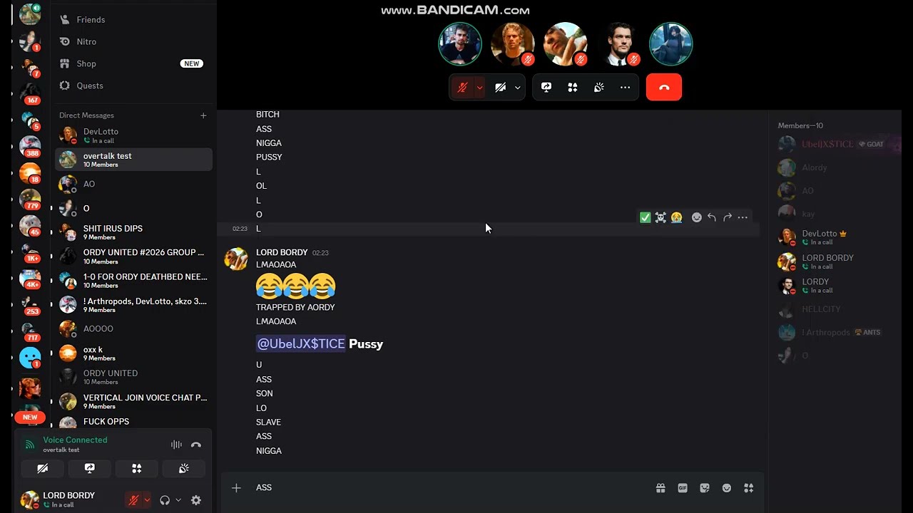 AORDY DESTROYING SHIT JUSTICE CLAN VOMIJUSTICE (DISCORD PACKING)