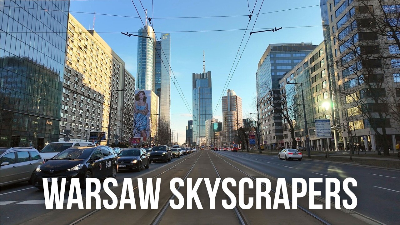 Walking among Skyscrapers in Warsaw, Poland - Upper One / Spacer w Warszawie, Polska