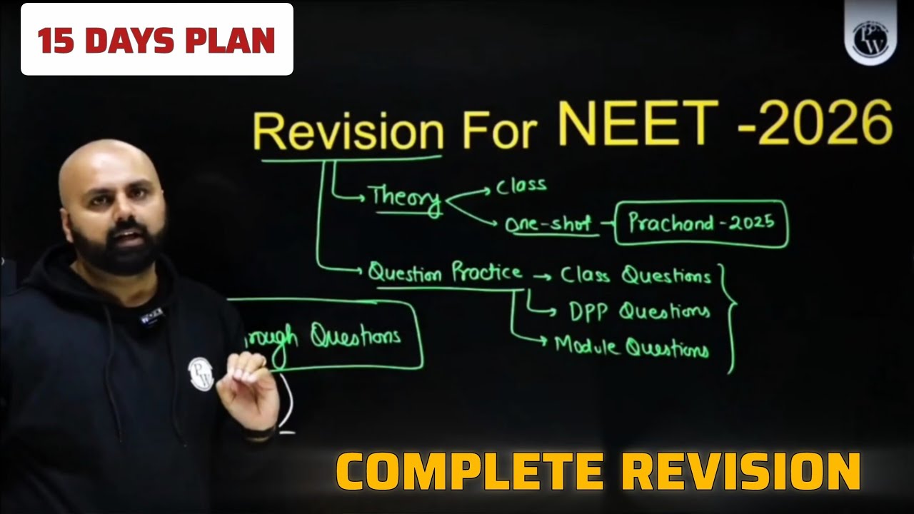 ⚠️15 DAYS PLAN : Complete Revision For NEET - 2026 | Theory, One-Shot & Question Practice Strategy!