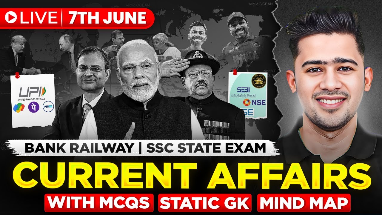 7th June 2025 | Daily Current Affairs |  For SSC, Bank & Insurance Exams | Kush Pandey | Yes Officer