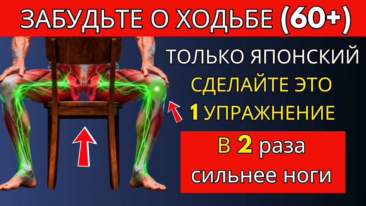 4 японских упражнения для укрепления обеих ног после 60 лет