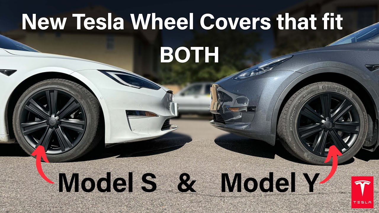 New Tesla Wheel Covers that fit both 2023 Tesla Model Y and Model S 