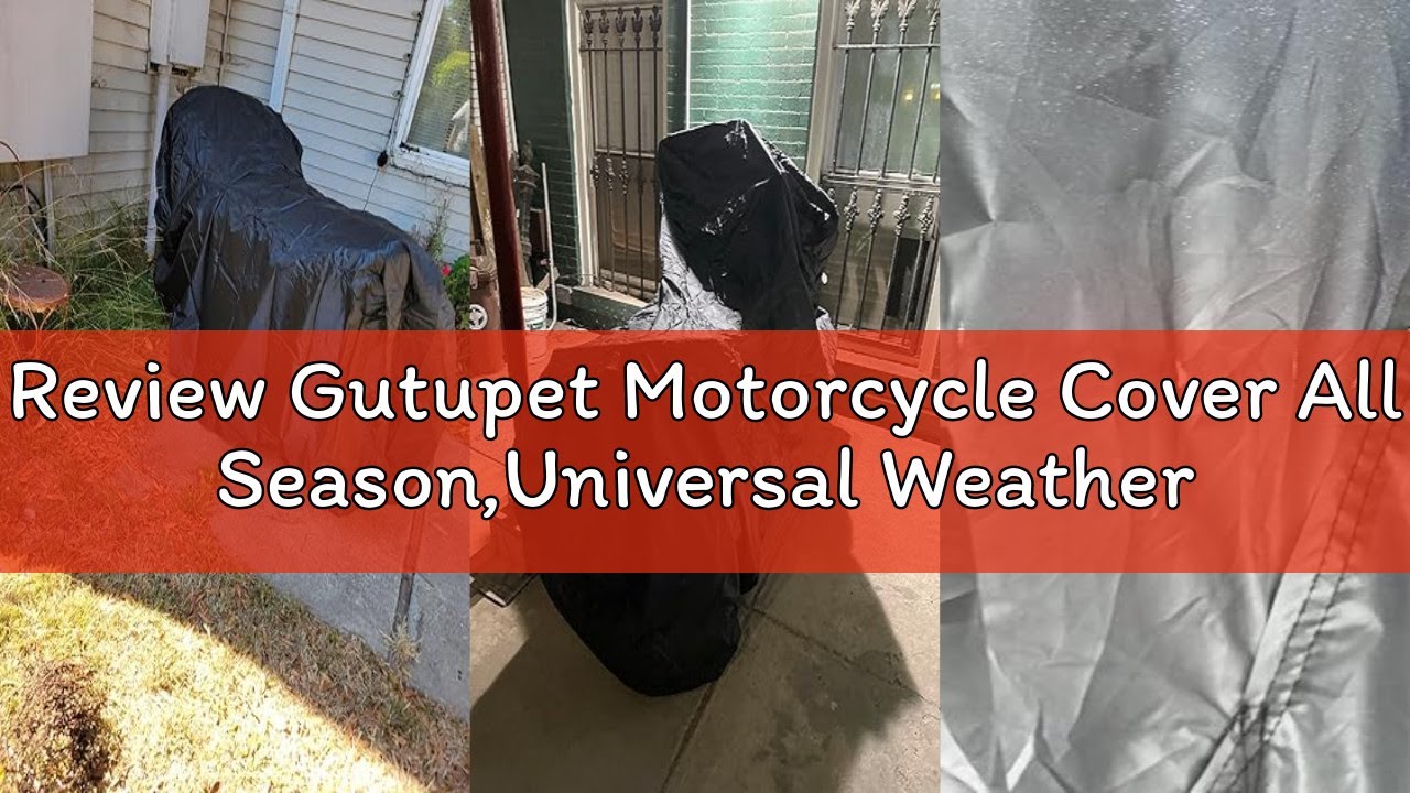 Review Gutupet Motorcycle Cover All Season,Universal Weather Quality Waterproof Sun Outdoor Protecti