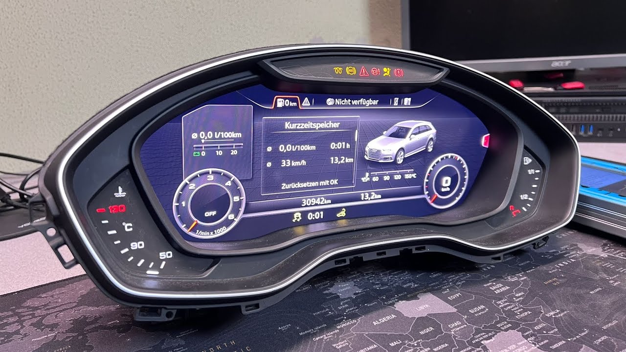 AUDI A4/S4/RS4 - B9 TACHO AUSBAUEN  Intrument Cluster Replacement, Increase Car Mileage