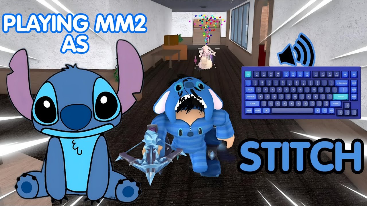 STITCH DESTROYS TEAMERS & EXPLOITERS IN MM2 + GAMEPLAY *KEYBOARD ASMR*