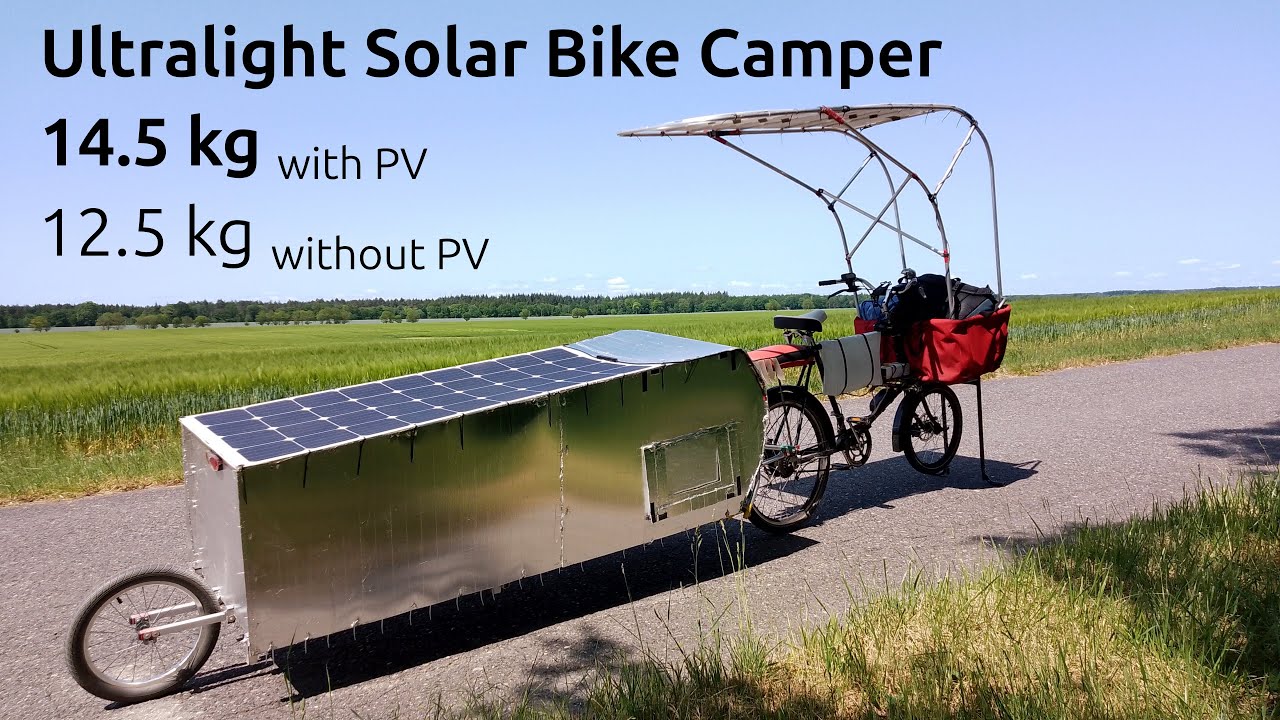 World's Lightest Solar Bike Camper (14.5 kg)