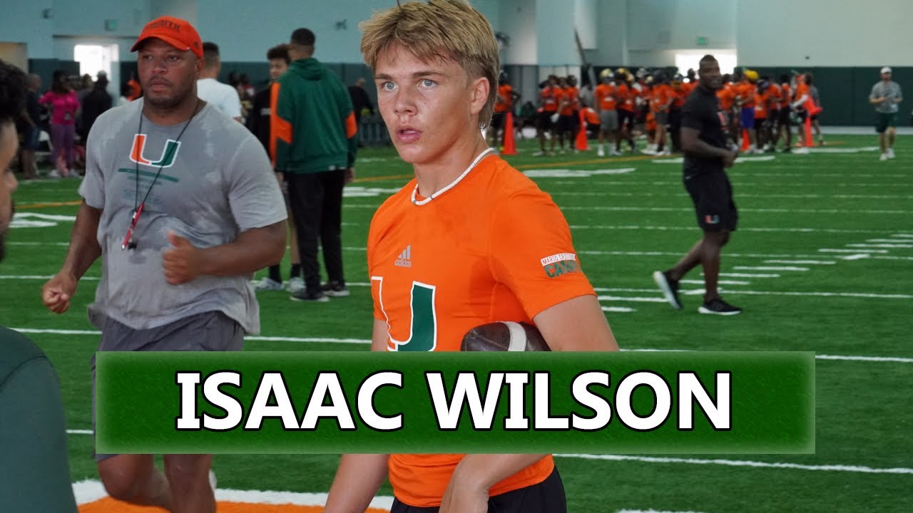 Corner Canyon (UT) 2024 QB Isaac Wilson at Miami Camp
