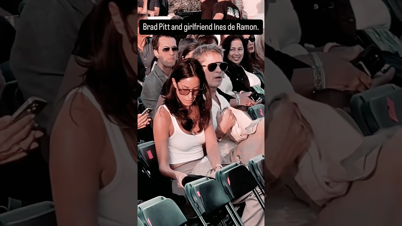 Brad Pitt with girlfriend In&eacute;s De Ram&oacute;n at the Rock4EB! Benefit in September 23. #bradpitt