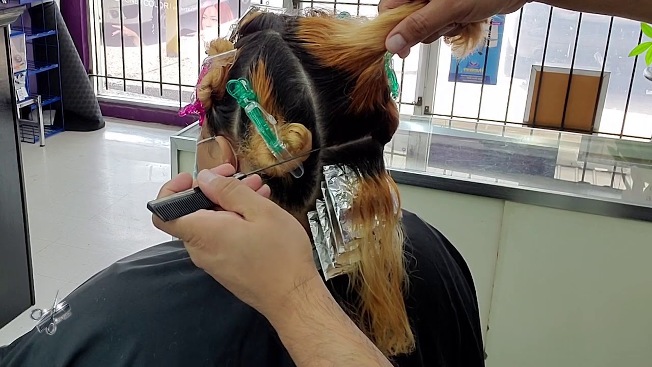 COMO HACER CORRECCION DE COLOR, ELIMINAR TONOS NARANJA Y AMARILLOS  A  MECHAS RUBIAS