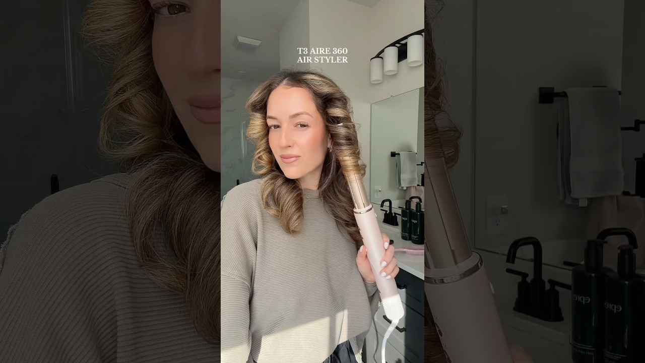 Testing out the T3 Aire 360 air styler✨ 