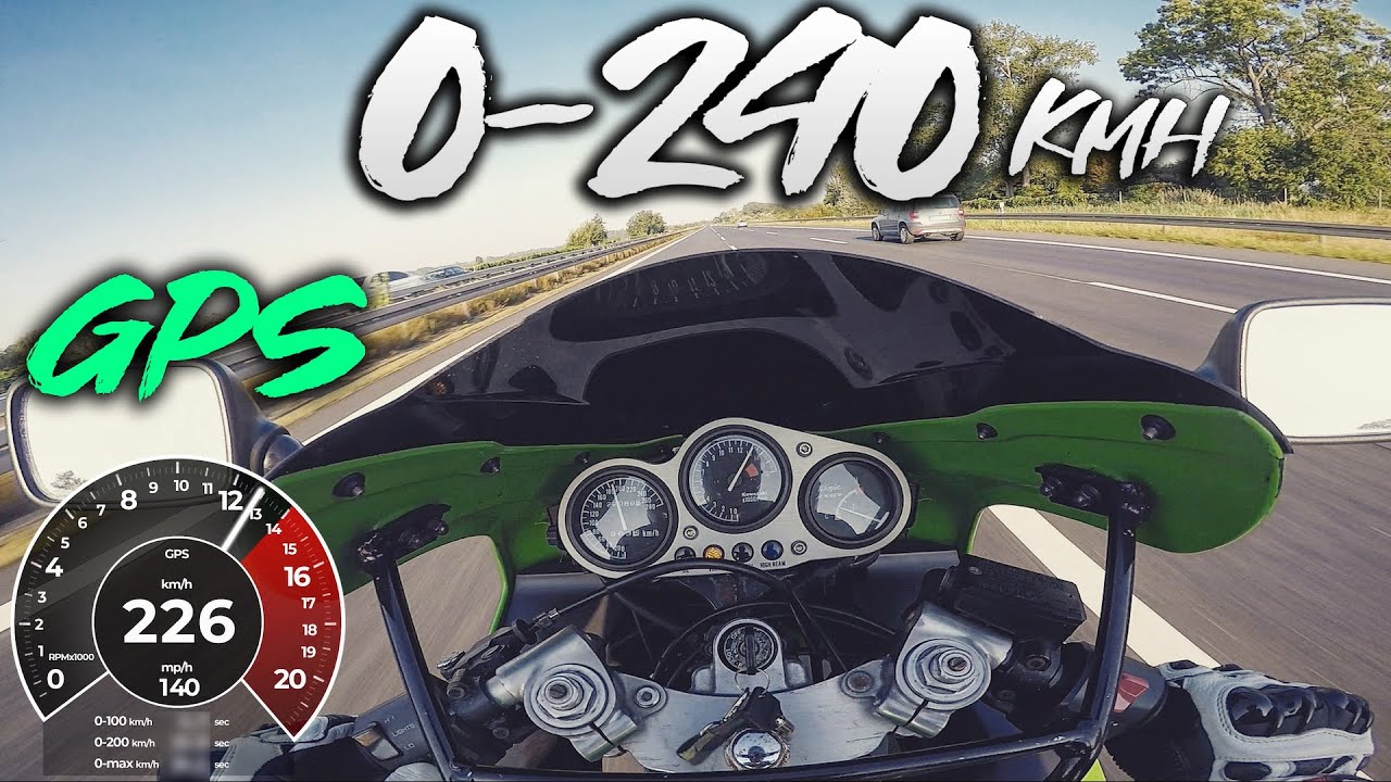 Kawasaki  ZX-6R  0-240 Km/h [GPS] -  ACCELERATION - TIMING