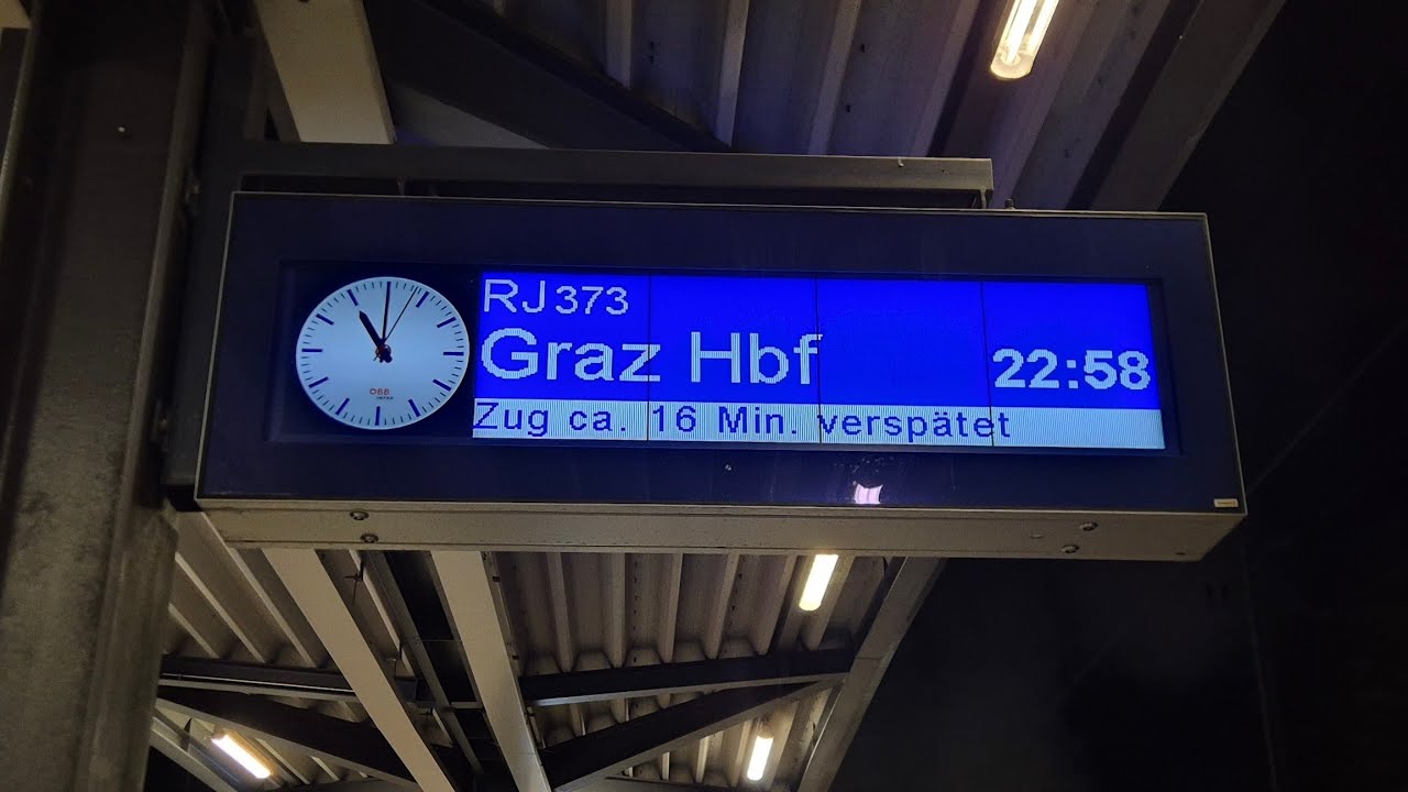 &Ouml;BB Ansage versp&auml;tung Railjet 373