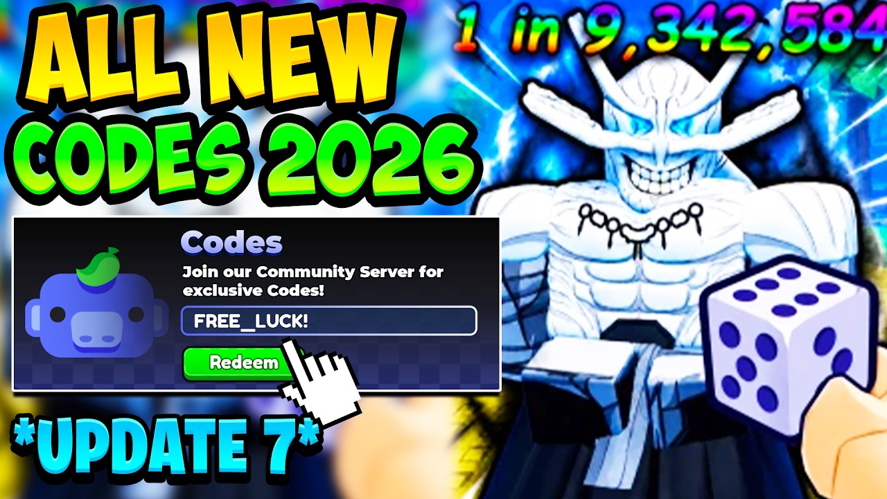 ОБНОВЛЕНИЕ 7: ВСЕ РАБОЧИЕ КОДЫ ДЛЯ ANIME DICE В 2026 ГОДУ! КОДЫ ROBLOX ANIME DICE