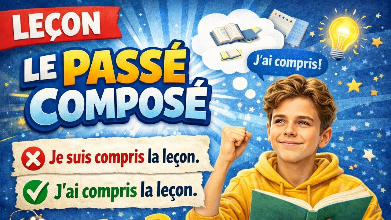 Apprends le français| Enfin! 🤩 Le passé composé  expliqué simplement (3am et +)