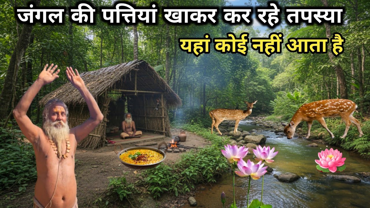 Chitrakoot के घनघोर जंगल बेल की पत्तियां खाकर एवं जल पीकर कर रहे तपस्या!! डर लगता है 