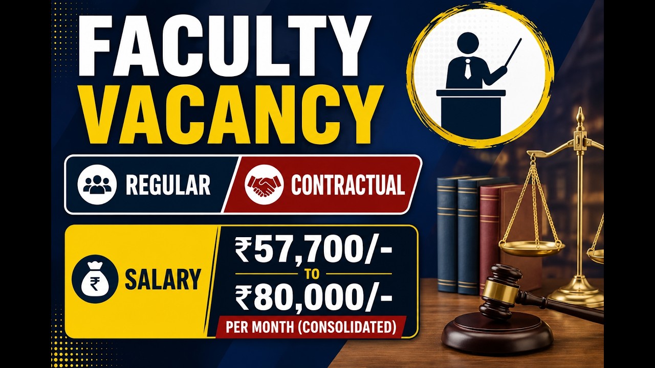 Assistant Professor Law Vacancy 2026 | Faculty Jobs for LLM Candidates #net #law #professor #set