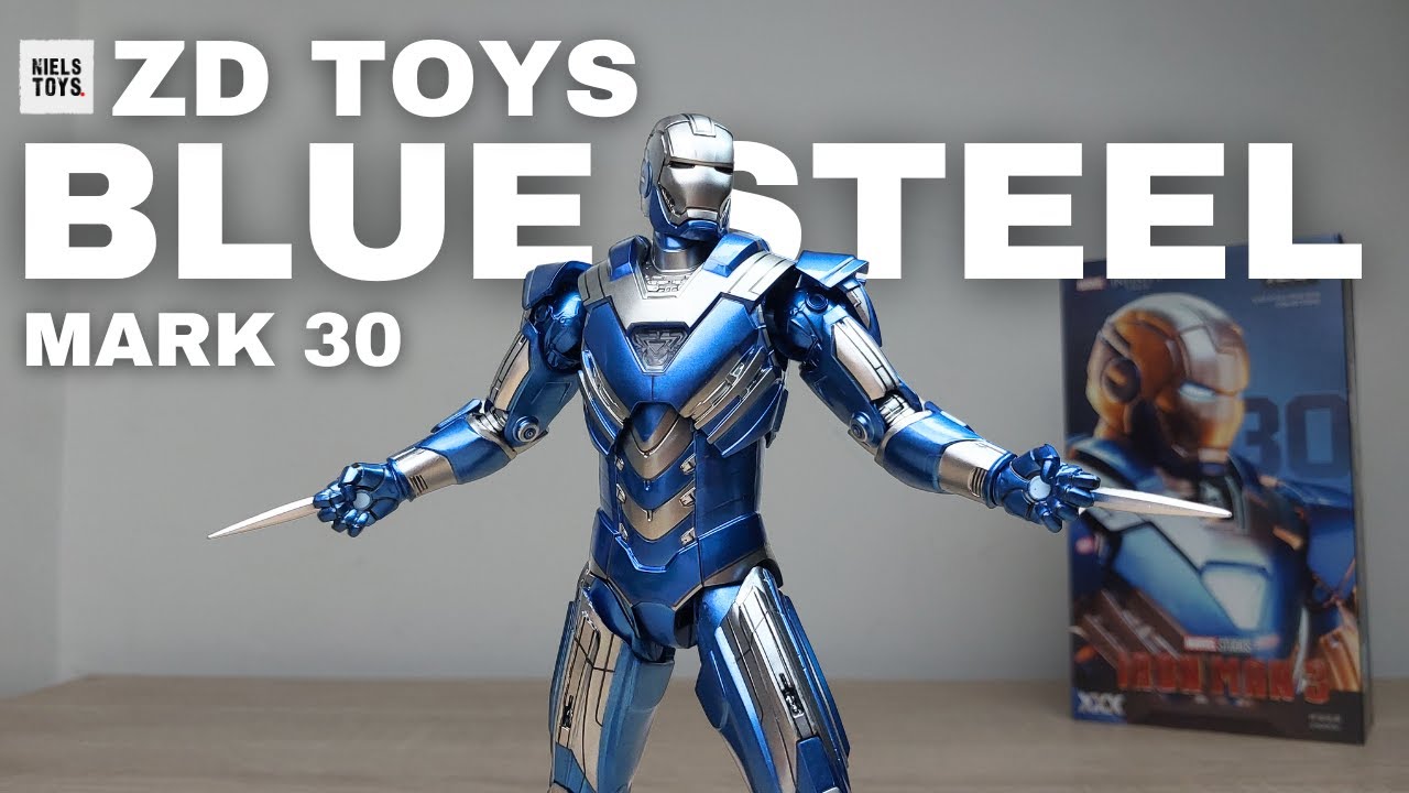 CUMA REPAINT DOANK? ZD TOYS IRON MAN MARK 30 (MARK XXX) BLUE STEEL FROM IRON MAN 3