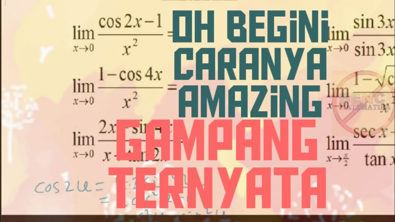Konsep Mudah Limit trigonometri Part1