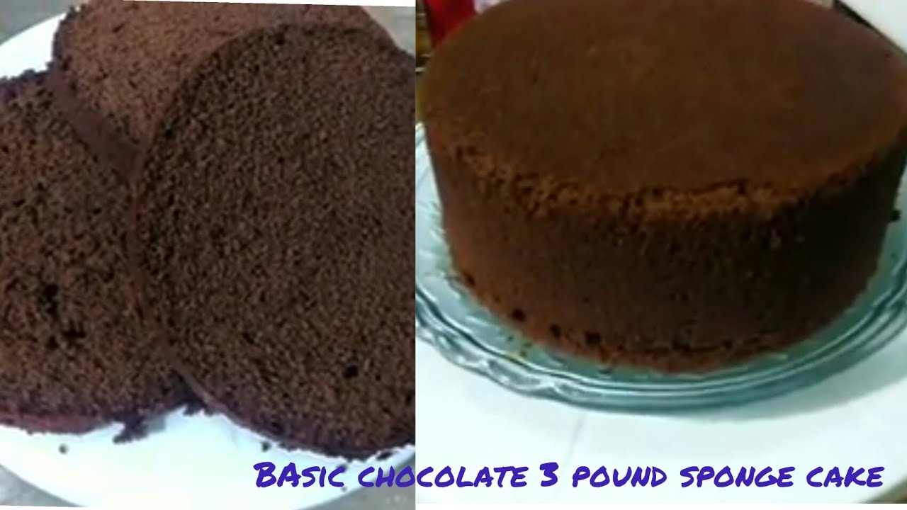 3 pound chocolate sponge cake recipe | 3 pound cake | three pound ka cake