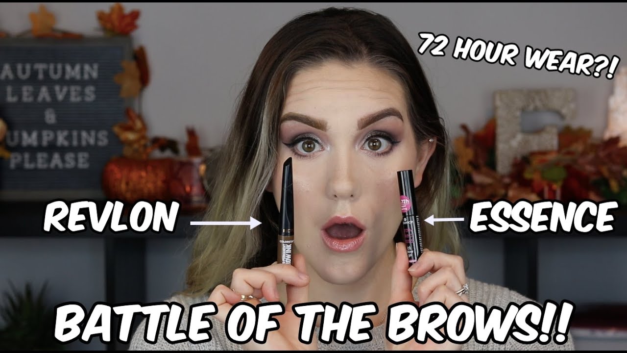 BATTLE OF THE DRUGSTORE BROWS! Essence Brow Ink VS Revlon Semi Permanent Brow Ink! 3 Day Wear?!