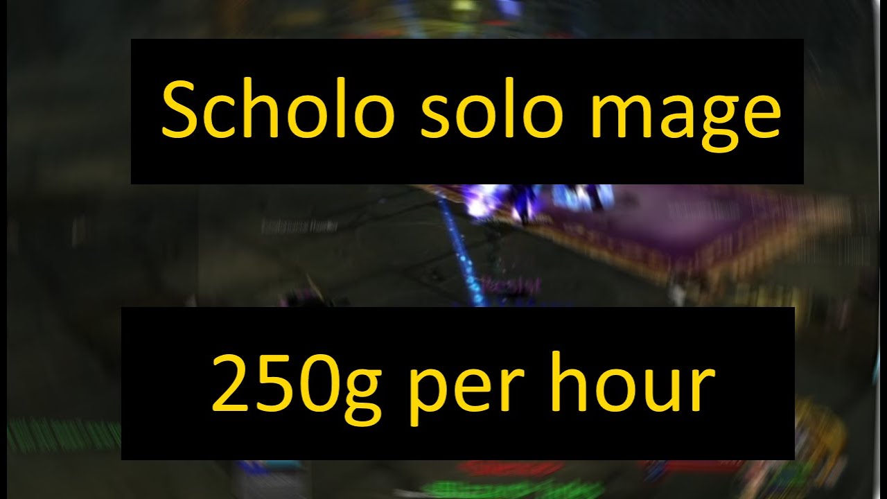 TBC FROST MAGE SOLO SCHOLOMANCE Dark rune Farm Low gear 250g per hour!