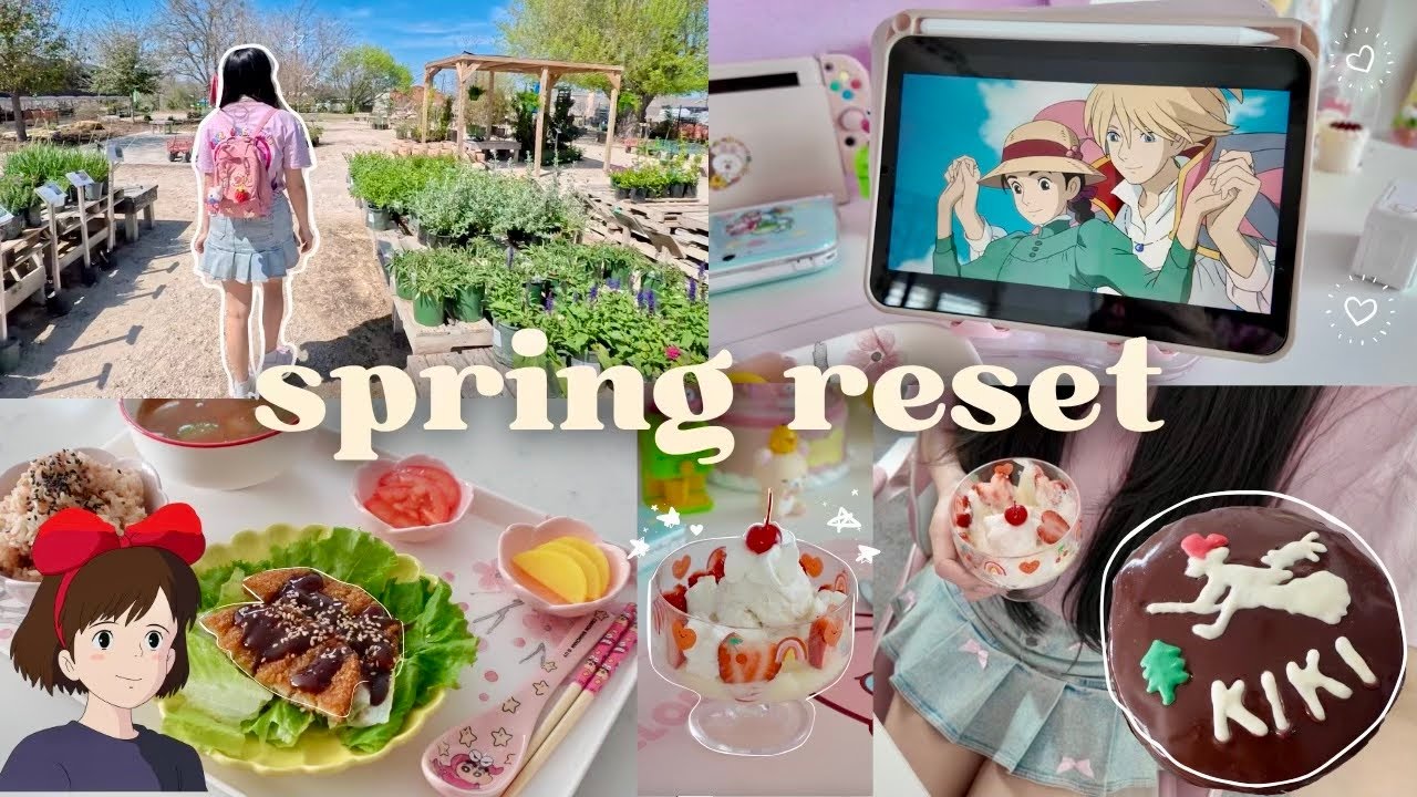 Уютный весенний день отдыха 🌱 | растения, выпечка, атмосфера студии Ghibli