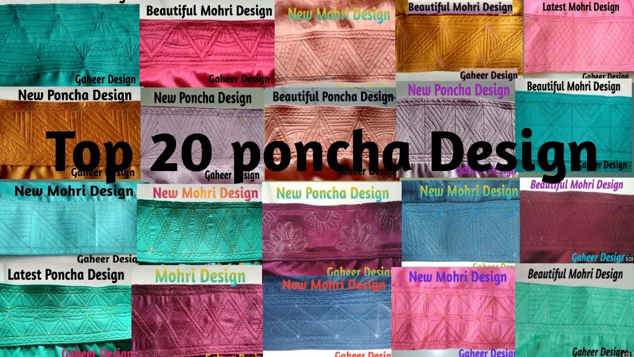 Top 20 poncha Design