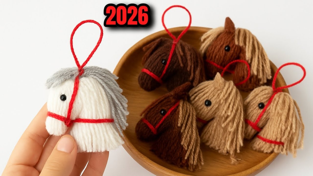 This Handmade Yarn Horse Became My Best Seller! 😍Easy Yarn Horse DIY for 2026 ✨