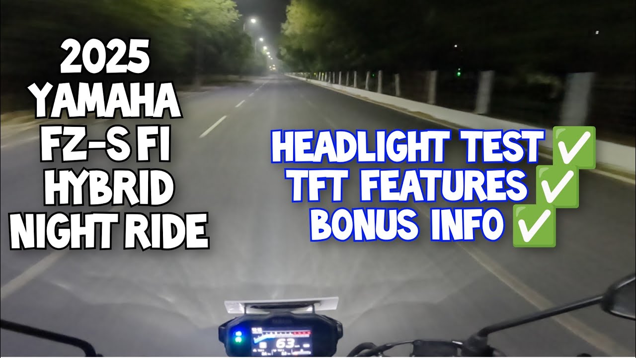 Yamaha FZ-S FI HYBRID HEADLIGHT REVIEW | TFT Display Features & More!