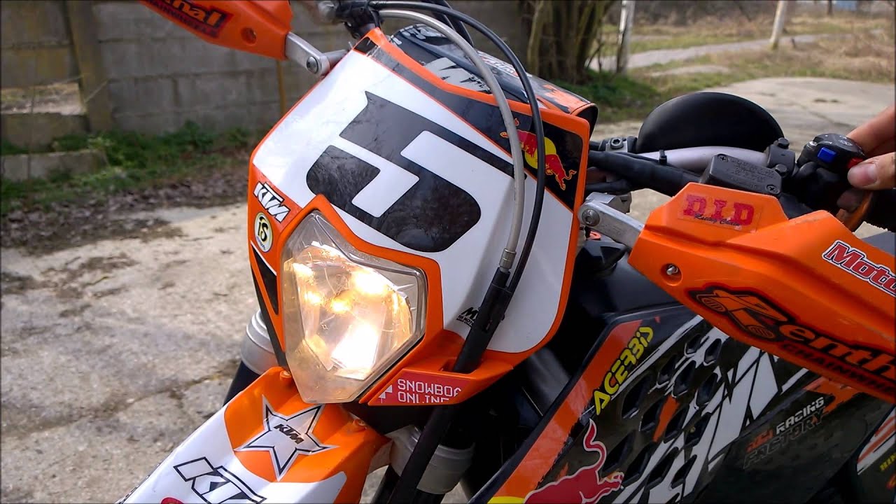 KTM EXC-F 250 Model:2009 SuperMoto , Akrapovic exhaust-sound
