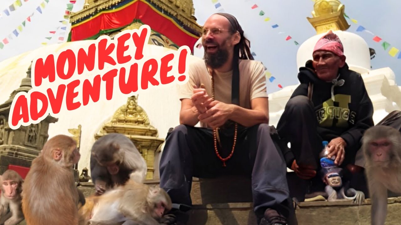 Kathmandu's Swayambhunath Temple ( Monkey Temple ) with Lala Ji