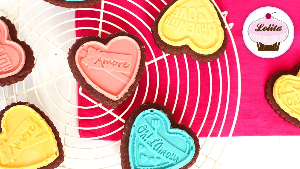 Receta de galletas de chocolate  para San Valentín | Galletas vintage corazón