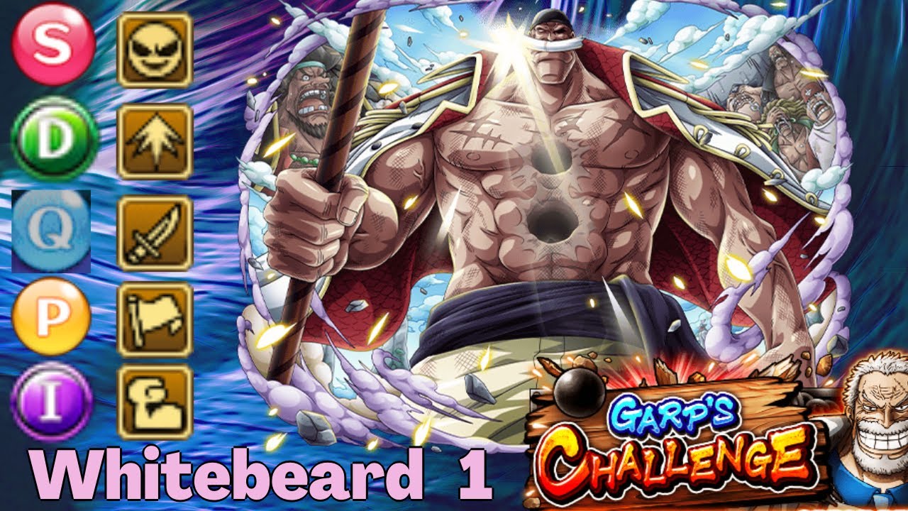 OPTC GARP'S CHALLENGE WHITEBEARD! STR Driven DEX Striker QCK Slasher PSY Free Spirit INT Powerhouse!