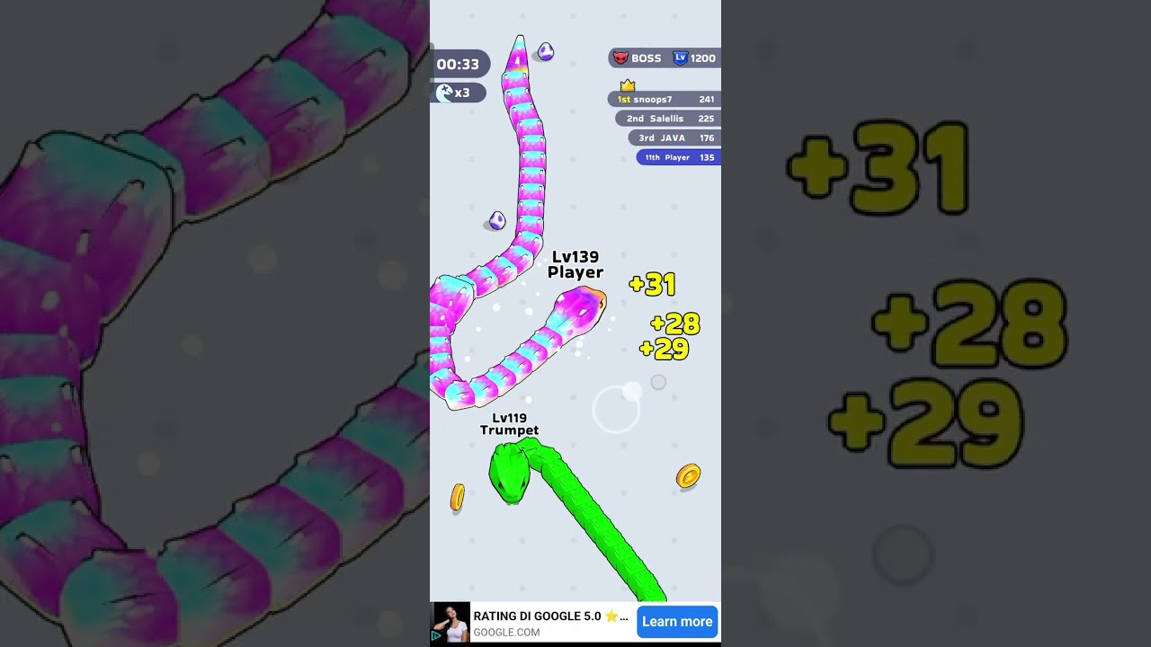 Snake io my gameplay no.