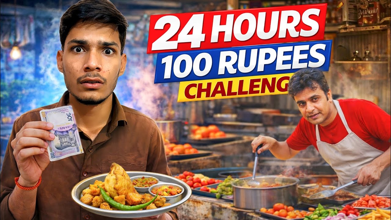 Living On 100rs For 24 Hours Challenge😧