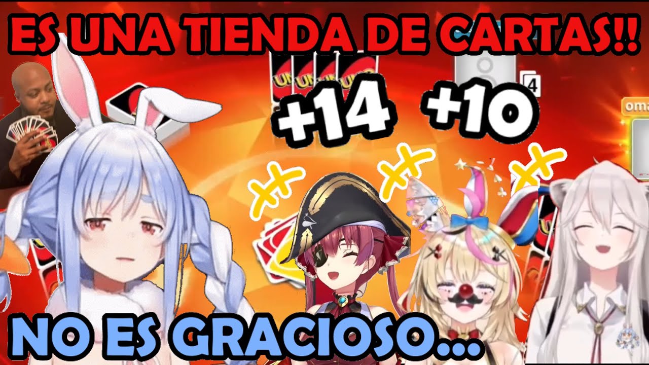 Marine, Botan y Polka MOLESTAN a Pekora por tener 26 CARTAS en UNO 🃏 [Hololive] [Sub Esp]