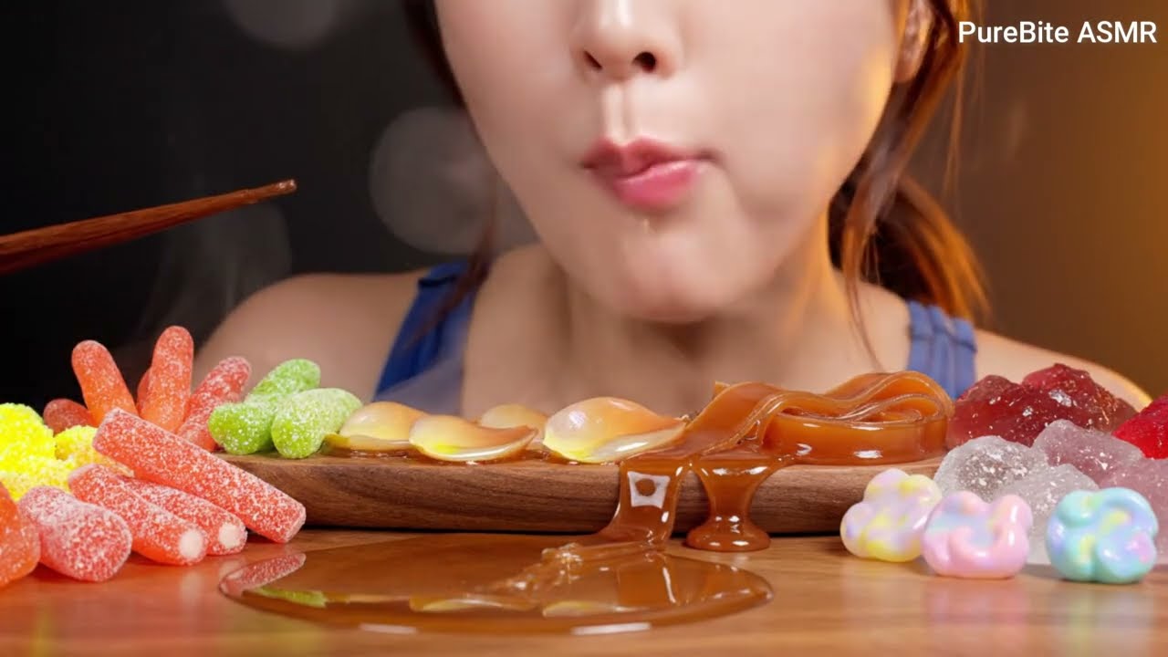 Rainbow Crystal Candy | Satisfying Bite ASMR