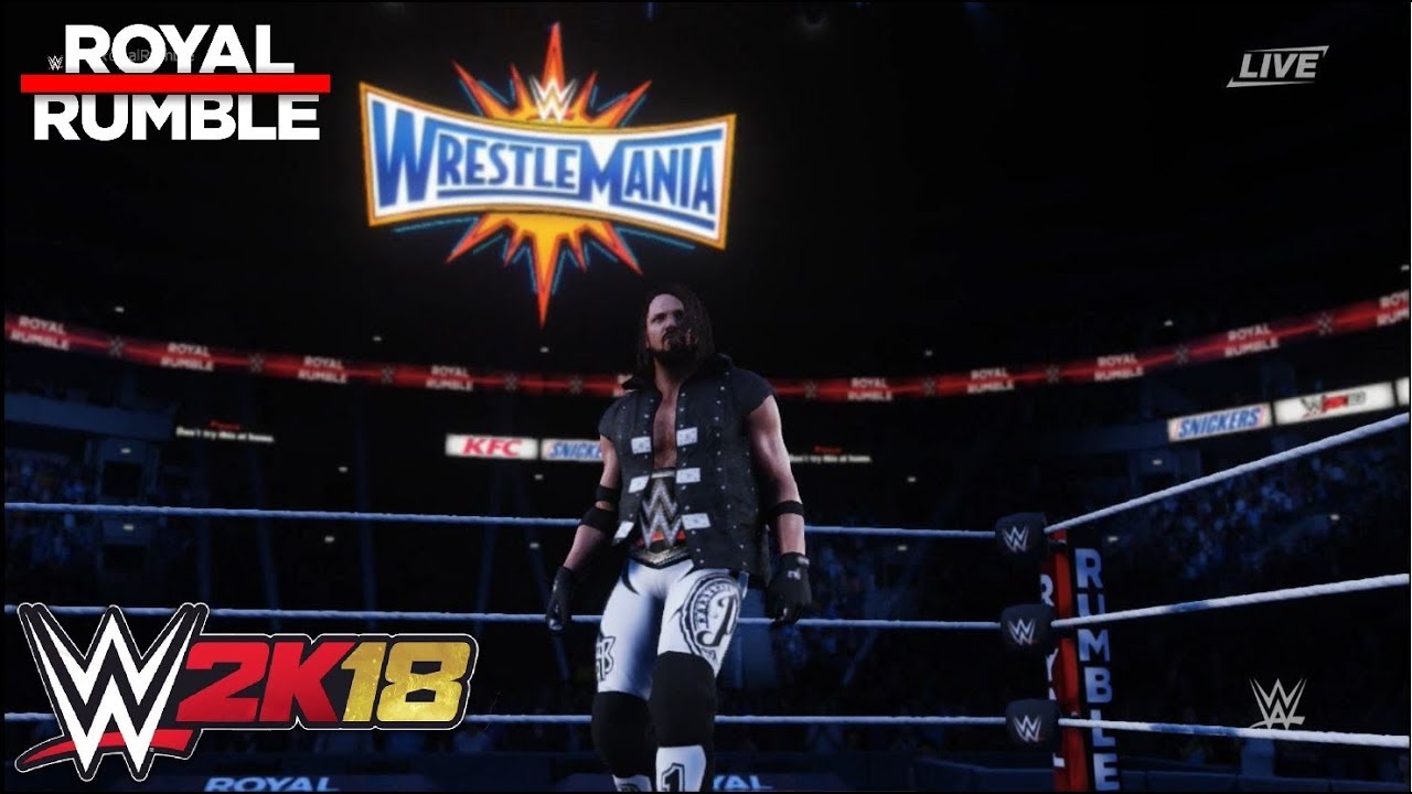 WWE 2K18 - AJ Styles vs. John Cena: WWE Championship | Royal Rumble (2017)