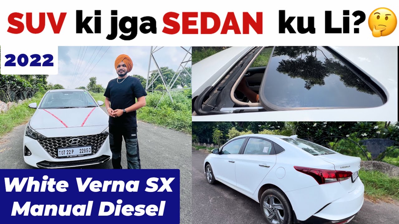 Verna SX Diesel ₹13.60 Lakh Review 2022 ♥️| Sedan King (White)