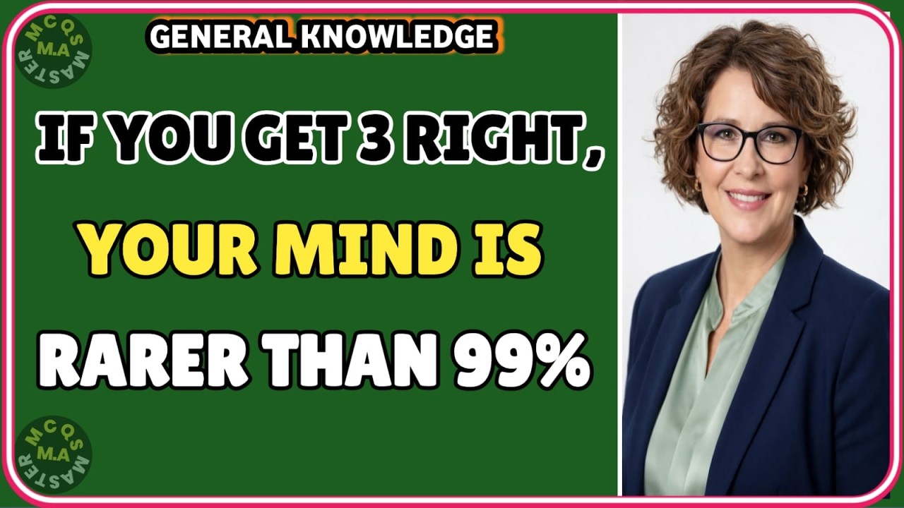 IF YOU GET 3 RIGHT YOUR MIND IS RARER THAN 99% IN THIS BRAIN QUIZ!