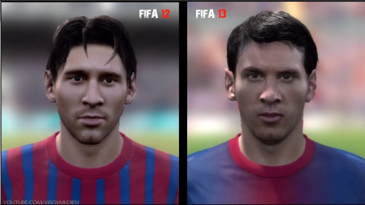 FIFA 12 vs FIFA 13: Player Faces (Barcelona Player Faces FIFA 13 and FIFA 12 Comparison)