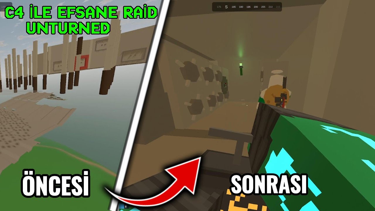 C4’LERİ DİZDİK, BASE UÇTU! | Unturned Raid